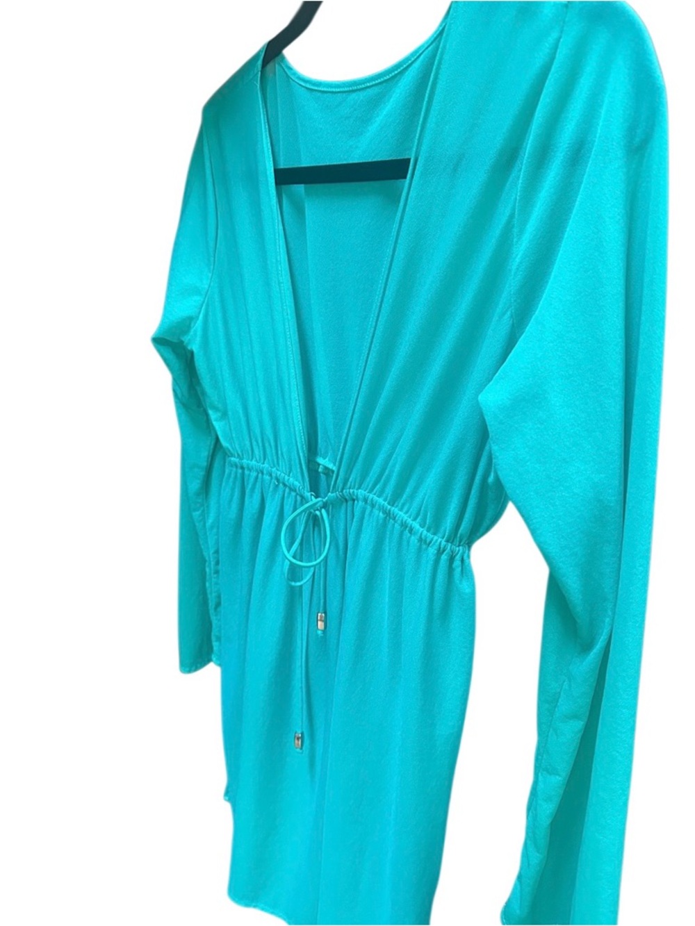 Tara Grinna Turquoise Swim Cover Up Long Sleeves Great Used Condition. Size L